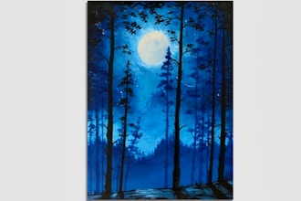 Paint Nite: Blue Moonlit Forest